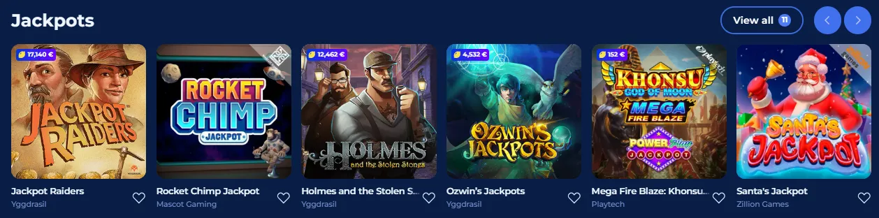 Leprezone casino jackpots